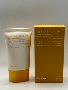 NEW Celimax Pore + Skin Clarifying Daily Sunscreen SPF 50 - 50ml - Exp 9/27